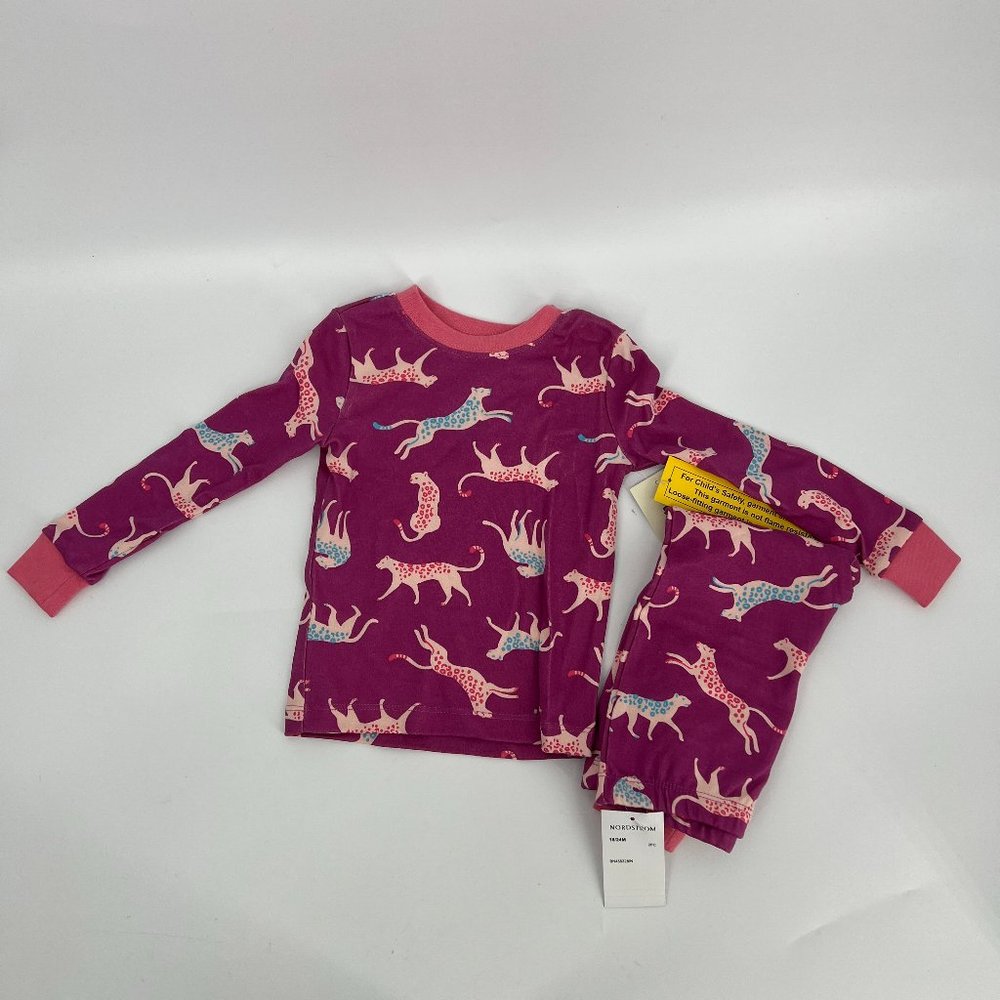 Tucker+Tate Baby Cheetah Print Long Sleeve & Pants Pajama Set Purple 18/24M NWT
